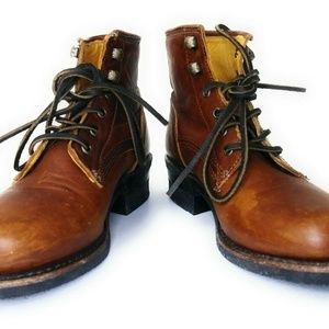 Frye Brown Boots Womens Size 6.5 Real Leather